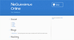 Desktop Screenshot of nequissimus.com